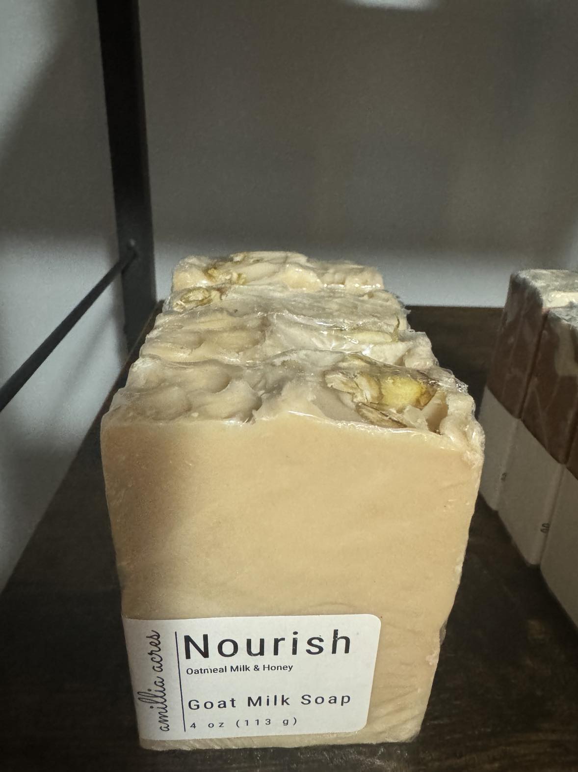 Amillia Acres “Nourish” Goat Milk Soap – Oatmeal Milk & Honey