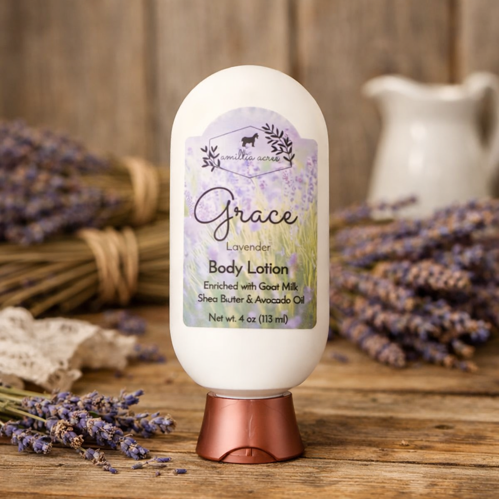 Body Lotion – Lavender Goat Milk Lotion for Soft, Hydrated Skin (4 oz)