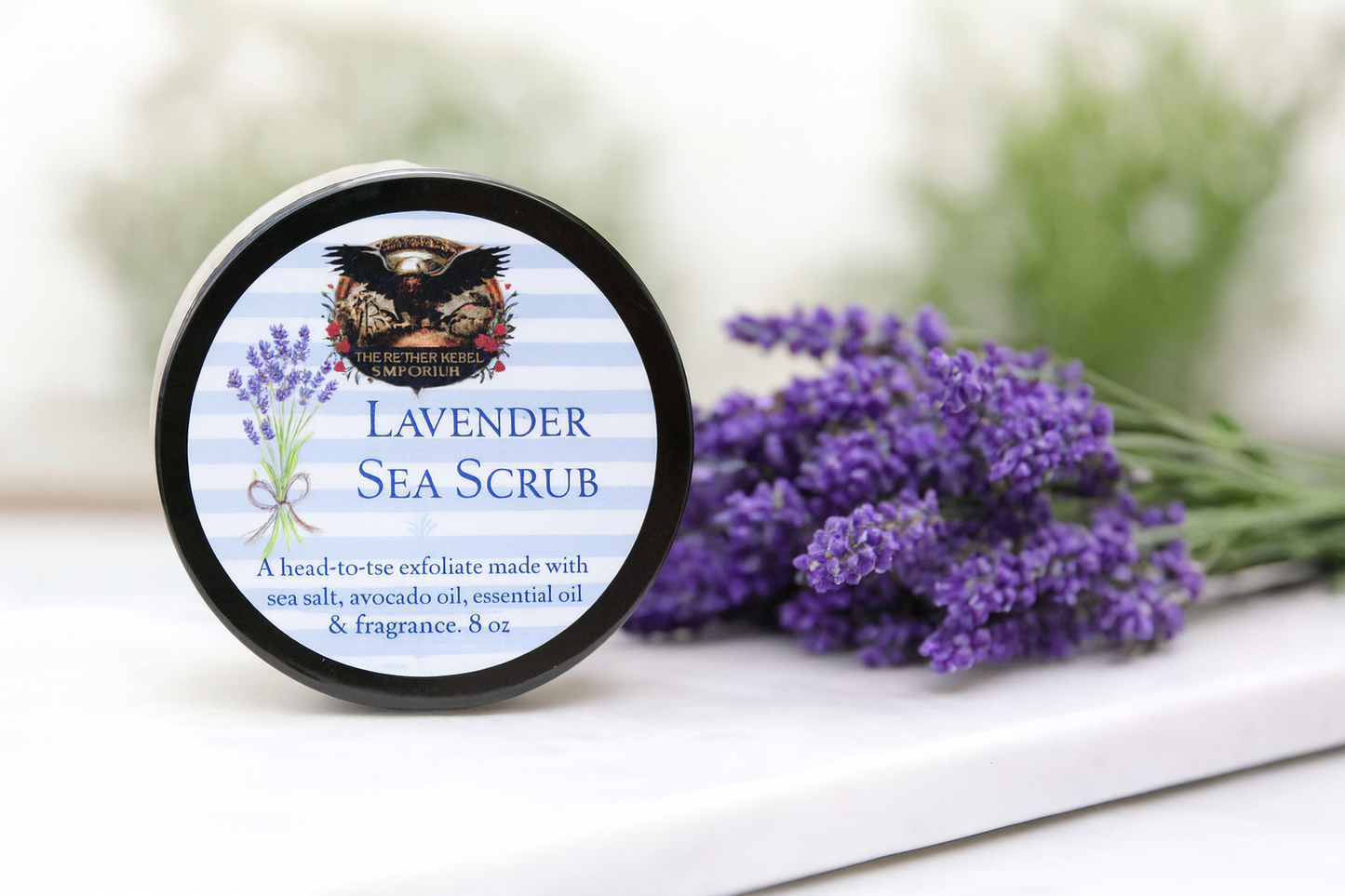 Lavender Sea Salt Scrub – 8oz