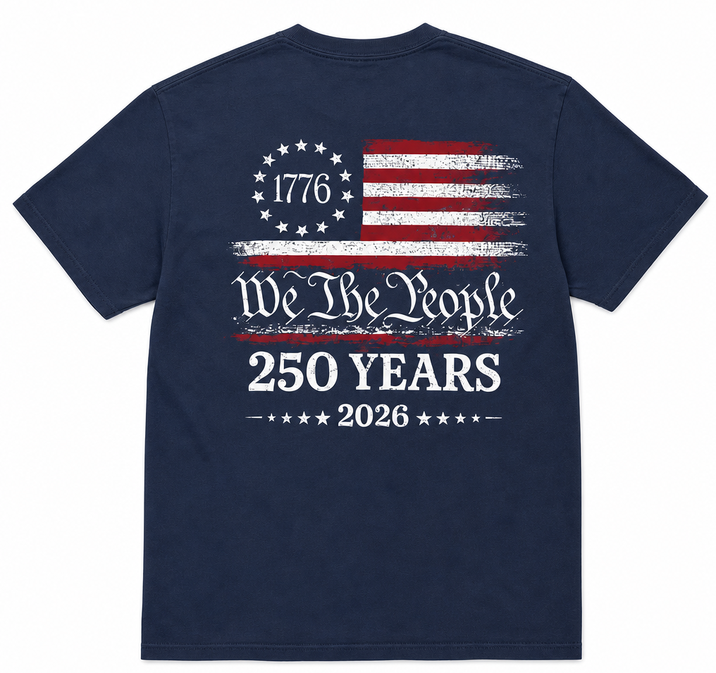 We The People 250 Years Patriotic T‑Shirt – 1776‑2026 Anniversary Edition • Size 2XL