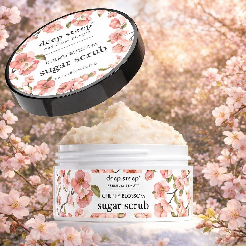 Cherry Blossom Sugar Scrub – Deep Steep (8 oz)
