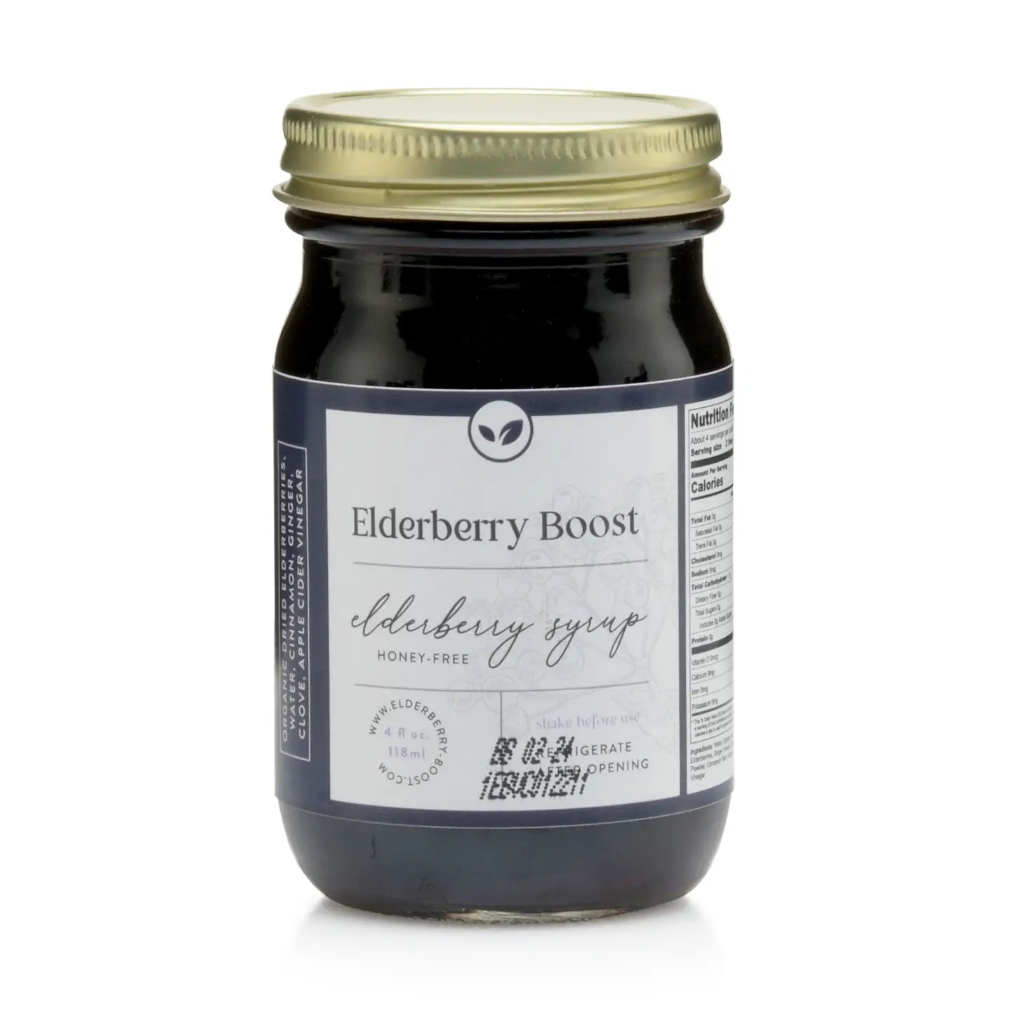 Honey‑Free Elderberry Boost – 4 oz Organic Black Elderberry Syrup with Spices