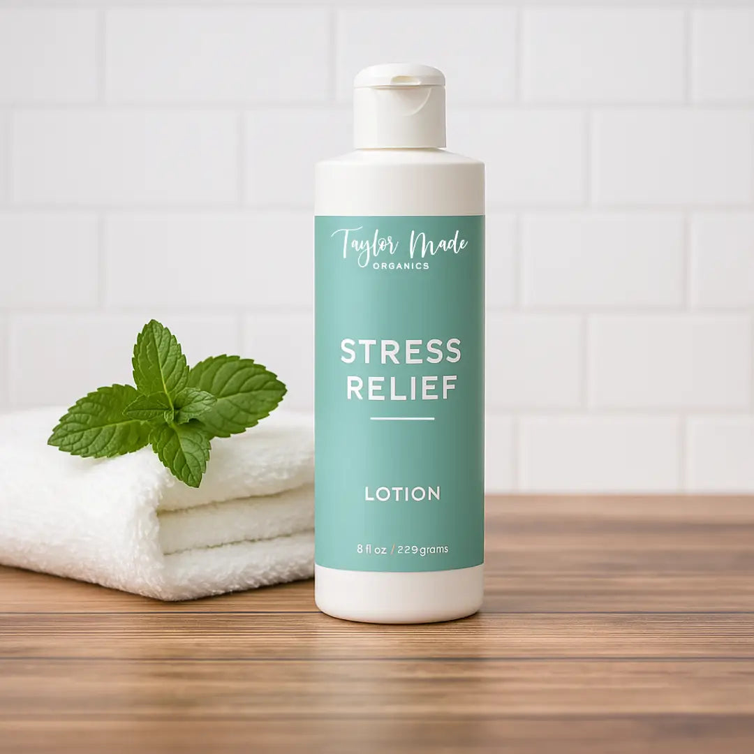 Stress Relief Organic Lotion – Eucalyptus & Spearmint Aromatherapy (8 oz)
