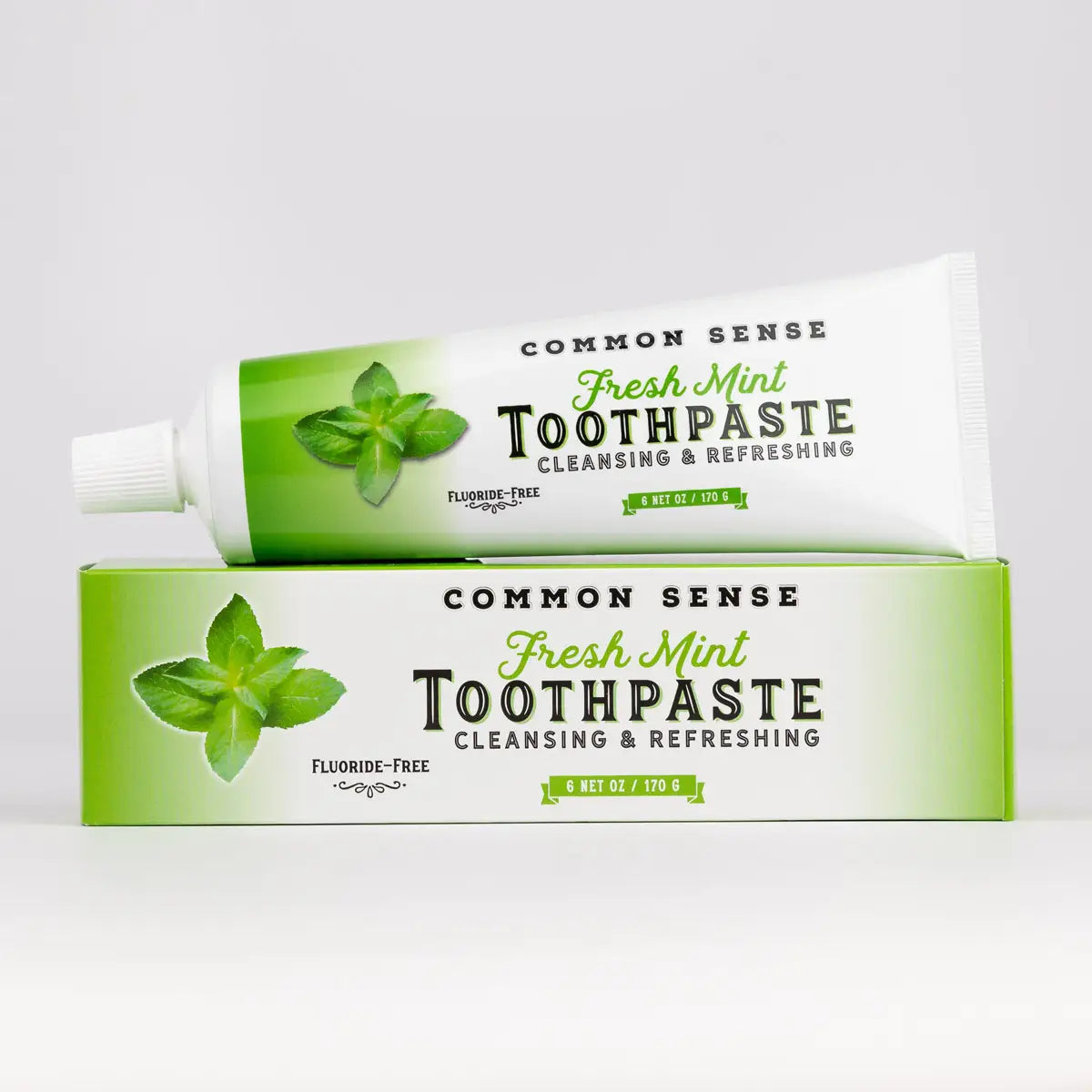 Natural Mint Toothpaste – Fluoride‑Free Fresh Breath Formula (6 oz)
