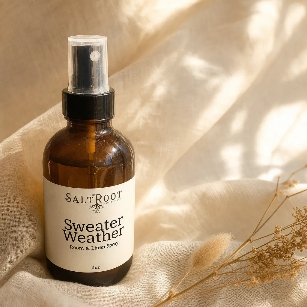 Sweater Weather Room & Linen Spray – Clean, Cozy Autumn Scent • 4 oz