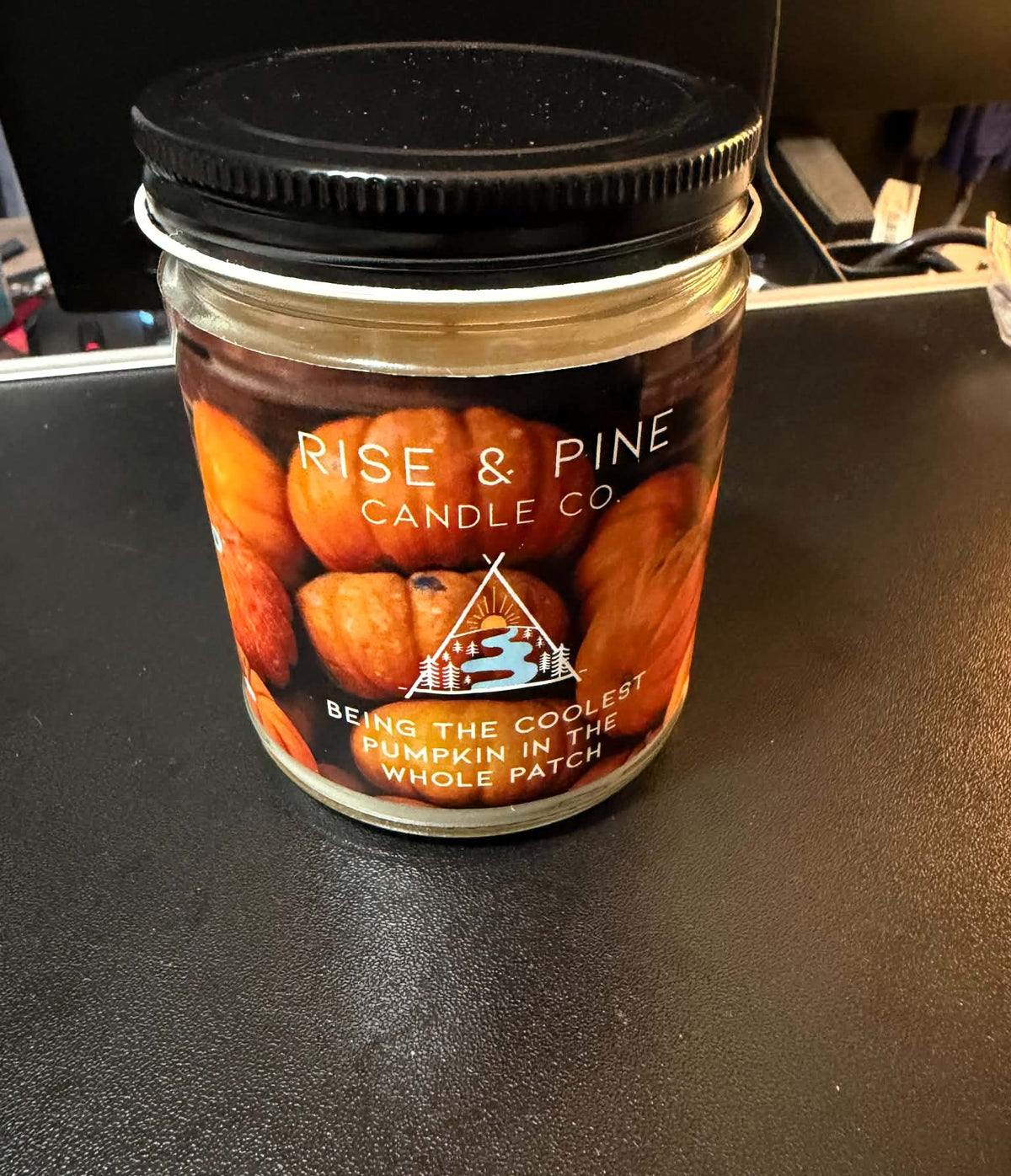 Fall Pumpkin 9 oz soy candle- Rise & Pine Candle Co