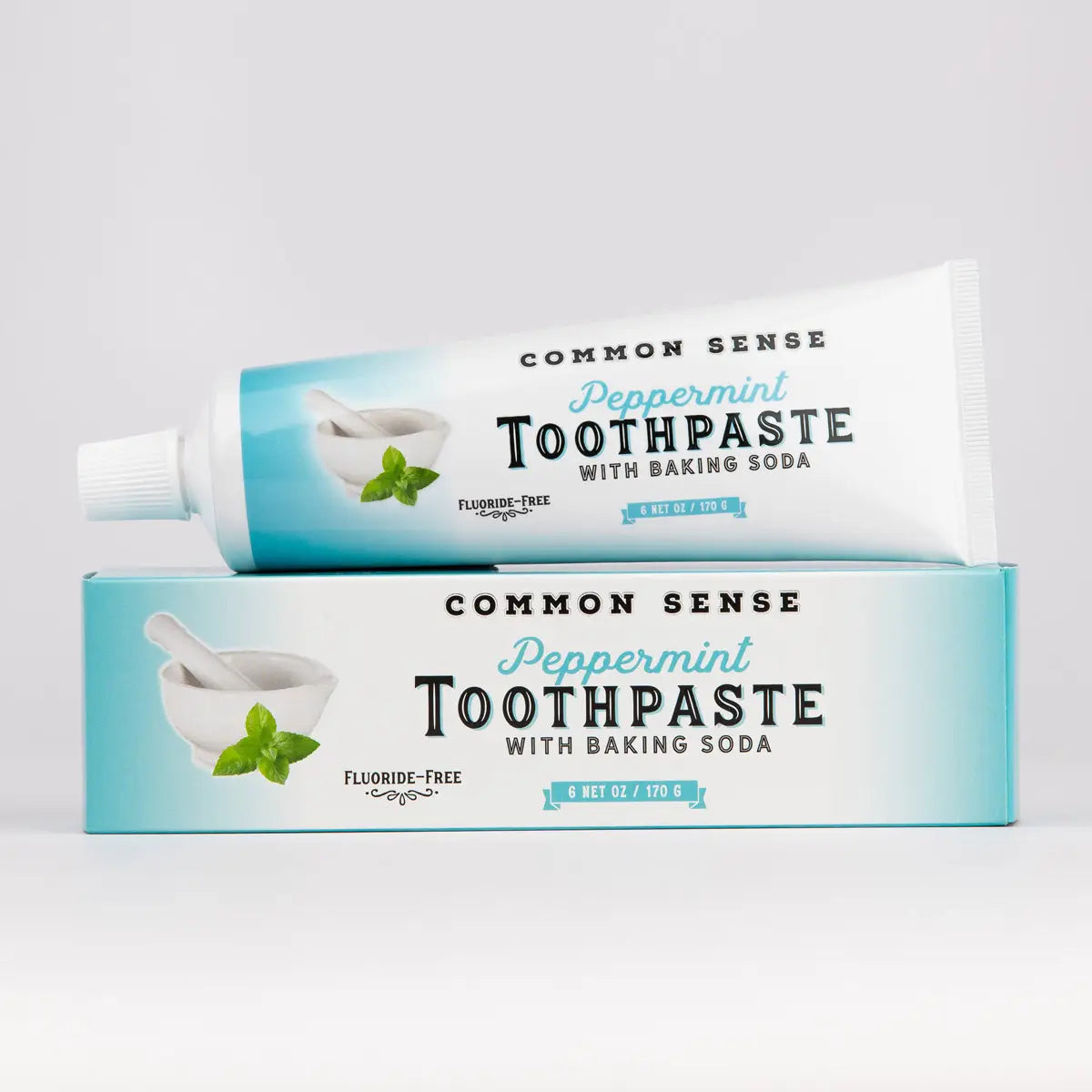 Natural Peppermint Toothpaste – Fluoride‑Free Cooling Freshness Formula (6 oz)