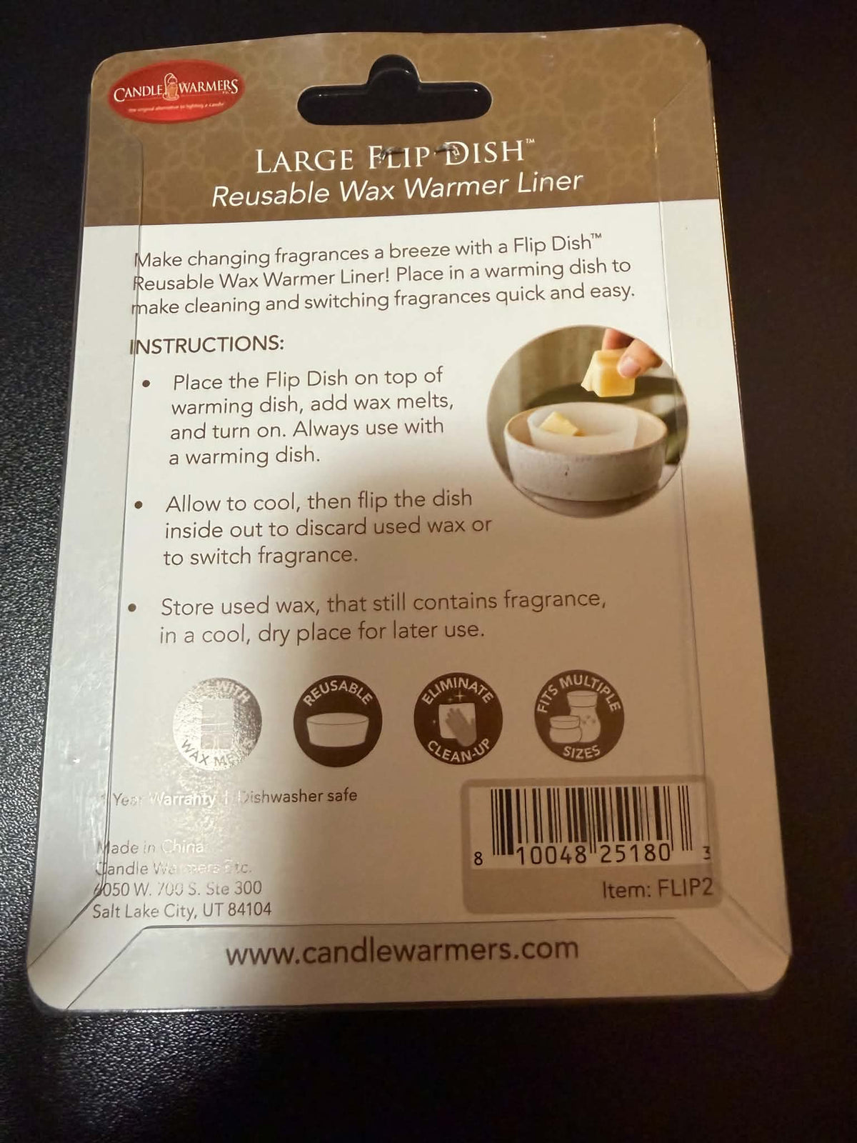 Large Flip Dish Reusable Wax Warmer Liner – Easy Cleanup