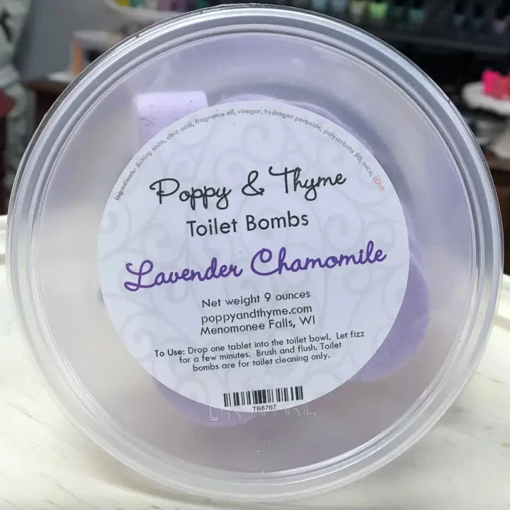 Lavender Chamomile Toilet Bombs – Fresh, Fizzy Toilet Cleaner Tablets (9 oz)