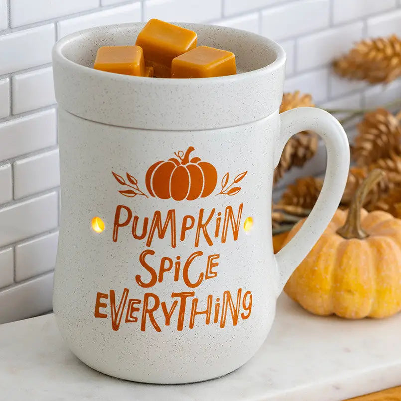 Pumpkin Spice Everything Ceramic Fragrance Warmer | Electric Wax Melt Warmer with NP5 Bulb Included