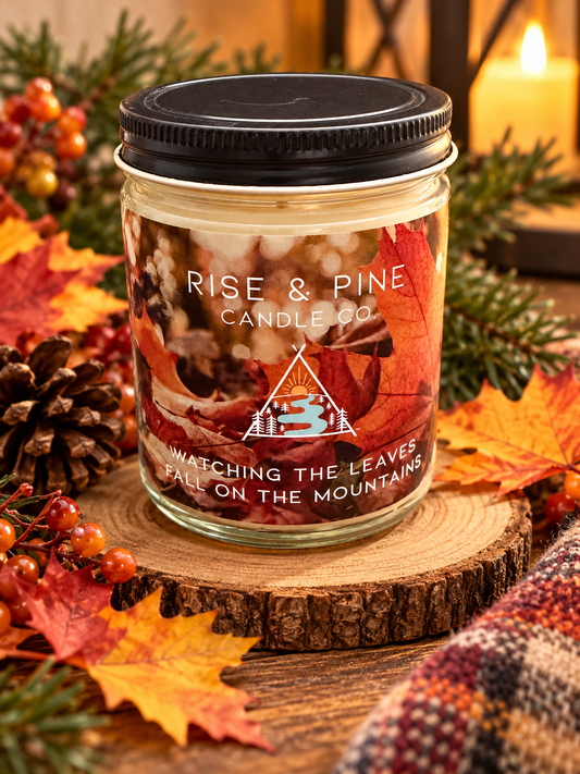 Watching the Leaves Fall on the Mountains - 9 oz 100% Soy Candle