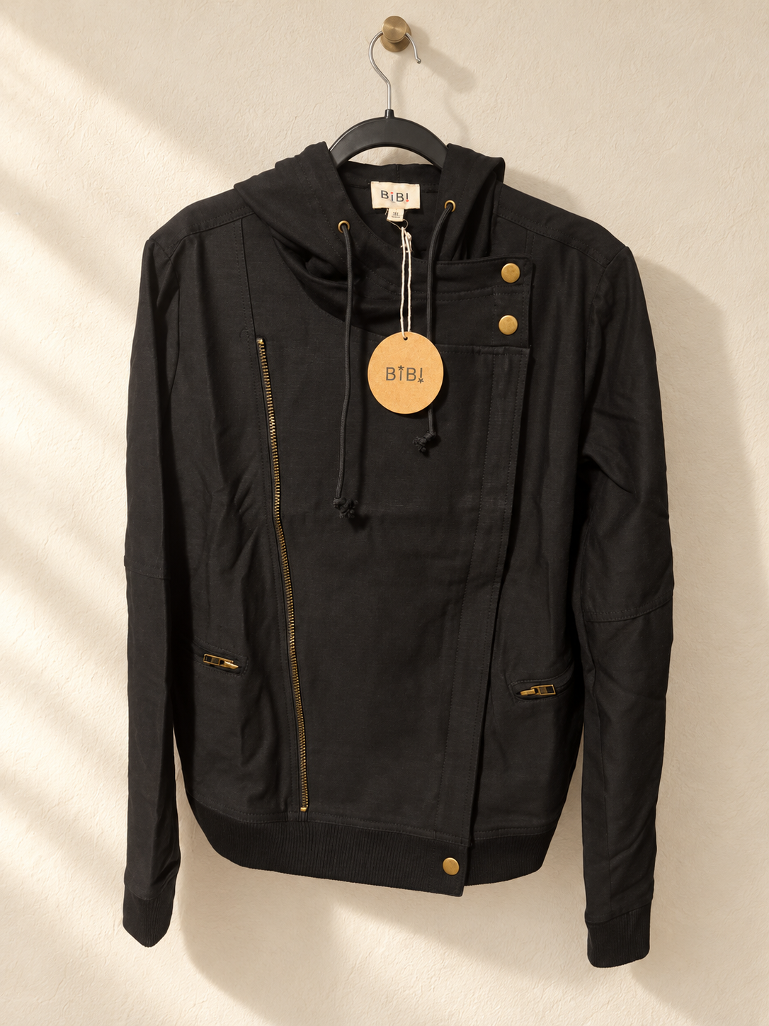 BiBi Black Hooded Jacket | XL