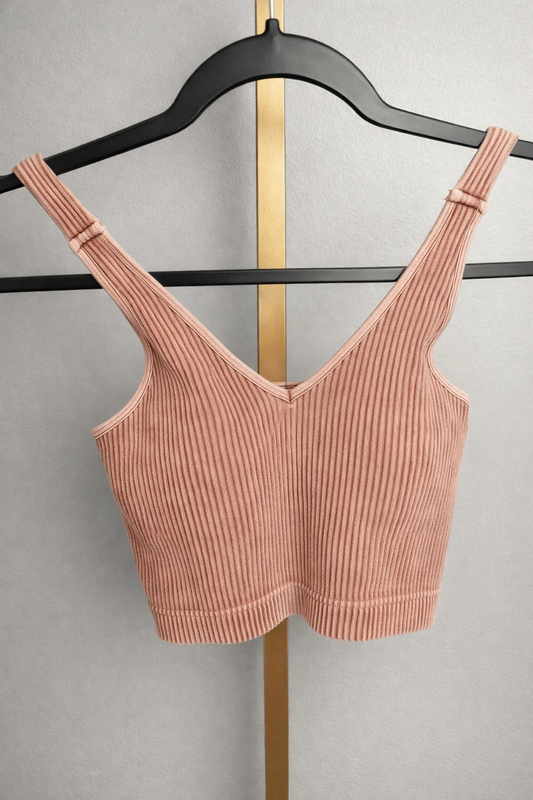 Zenana Ribbed Brami with Pads –  L/XL