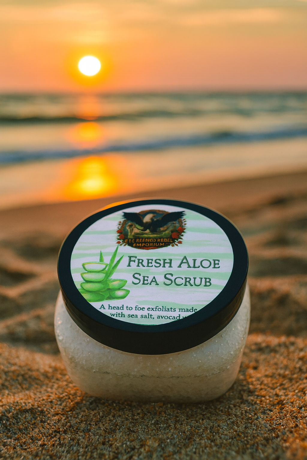 Fresh Aloe Sea Salt Scrub-4oz