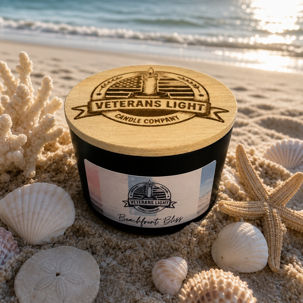 Beachfront Bliss Soy Candle – 24 oz Coastal Fresh & Sea Salt Blend