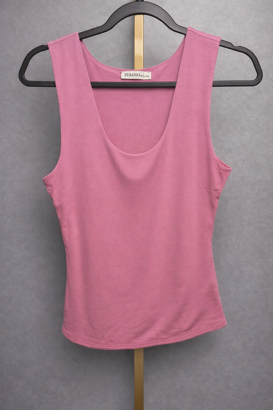 Zenana Women’s Winter Rose Double‑Lined Full‑Length Tank Top – Size Medium