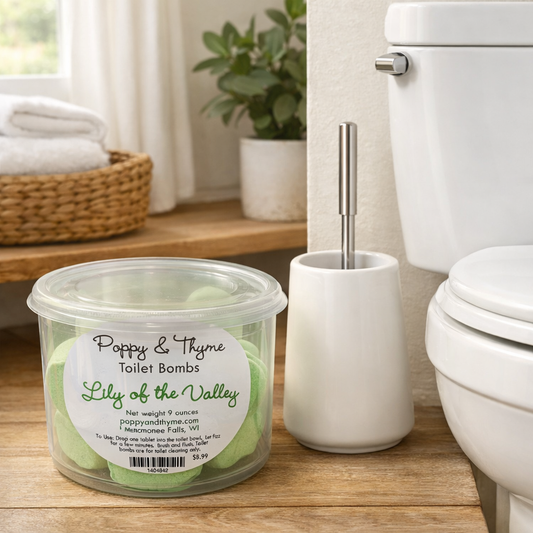 Lily of the Valley Toilet Bombs – Natural Toilet Cleaning Tablets (9 oz)