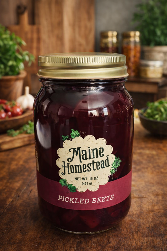 Pickled Beets – 16 oz Jar, Vegan & Gluten‑Free, Small‑Batch, Made in the USA