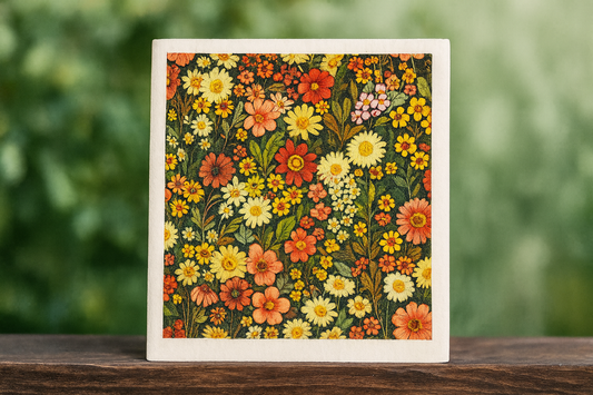 Summer Wildflower Swedish Dishcloth – Reusable Eco‑Friendly Cloth Replaces 17 Paper Towel Rolls