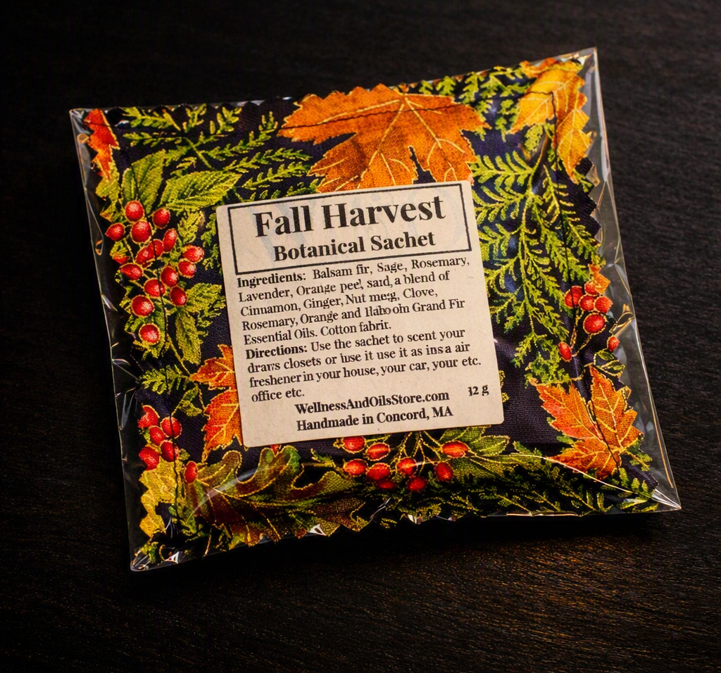 Fall Harvest Botanical Sachet – Handmade Autumn Scent | Cotton Fabric