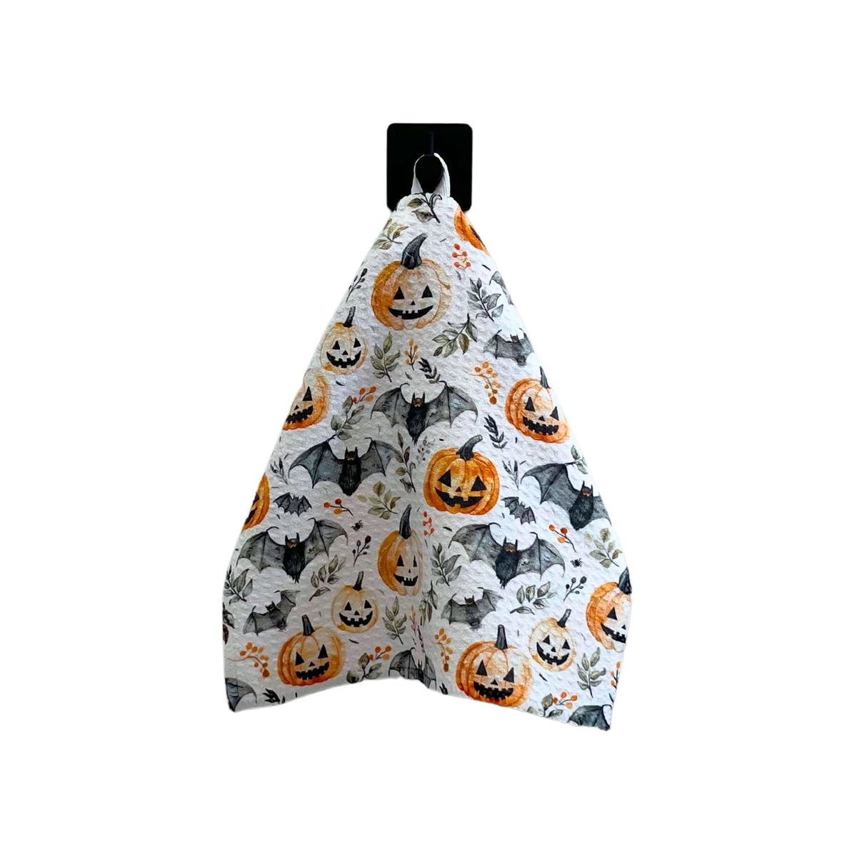 Halloween Jack‑O’-Lantern & Bat Microfiber Cloth – 10x10