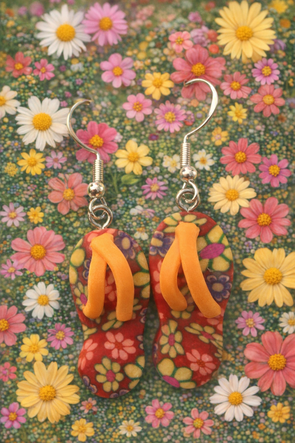 Floral Dangle Earrings – Lightweight Flower Earrings with Hypoallergenic Hooks, Spring & Summer Jewelry
