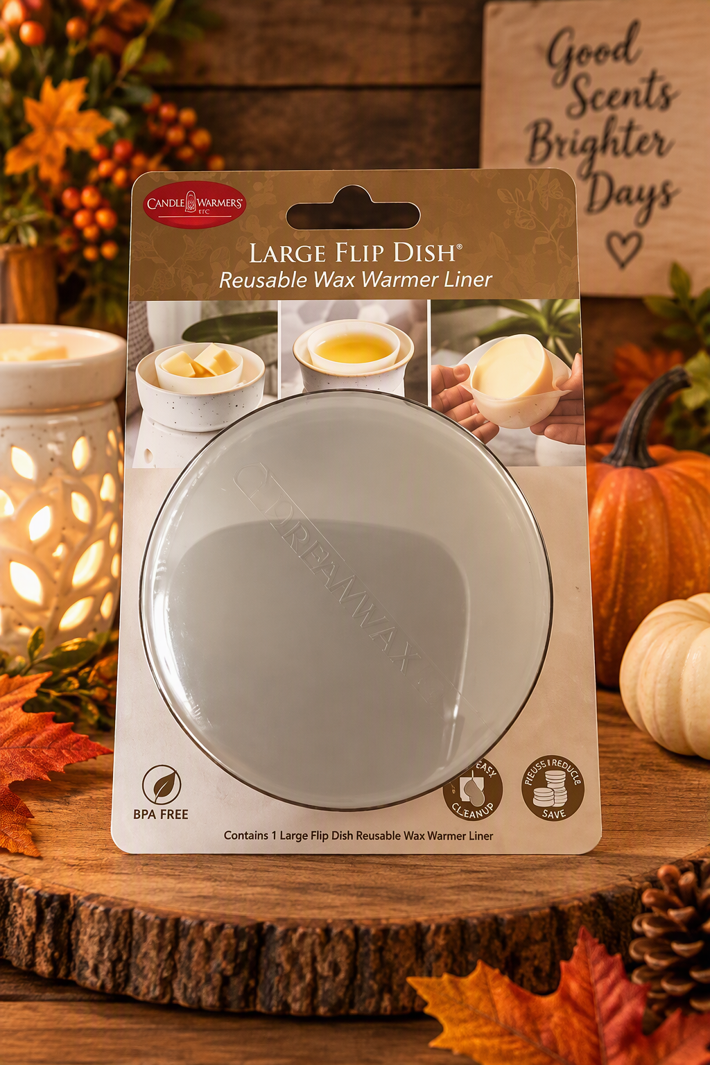 Large Flip Dish Reusable Wax Warmer Liner – Easy Cleanup