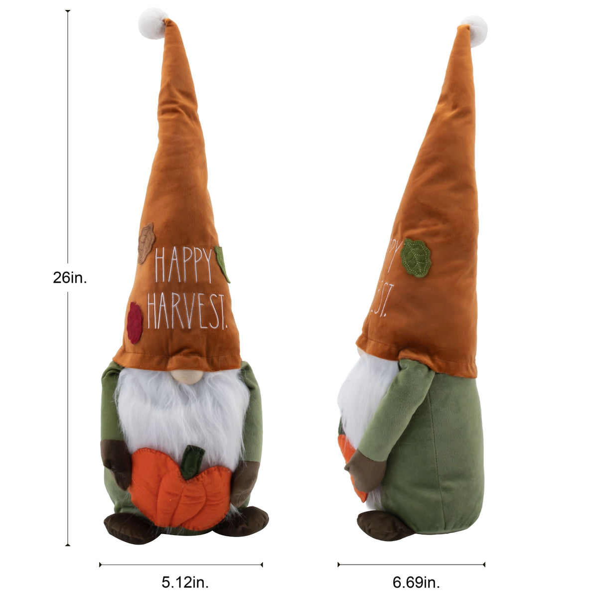 “Happy Harvest” Weighted Gnome – Fall Décor