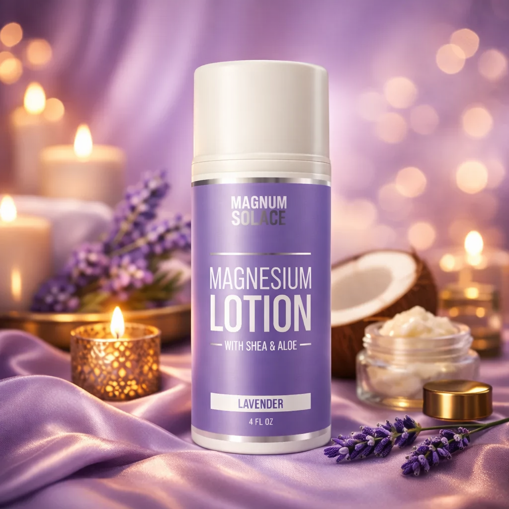 Magnesium Lotion – Lavender Magnesium Cream with Shea & Aloe for Relaxation (4 oz)