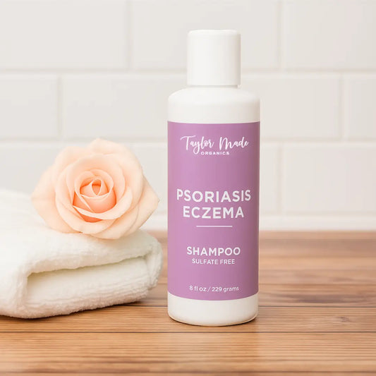 Psoriasis & Eczema Organic Shampoo – Soothing Scalp Relief with Tea Tree & Aloe (8 oz)