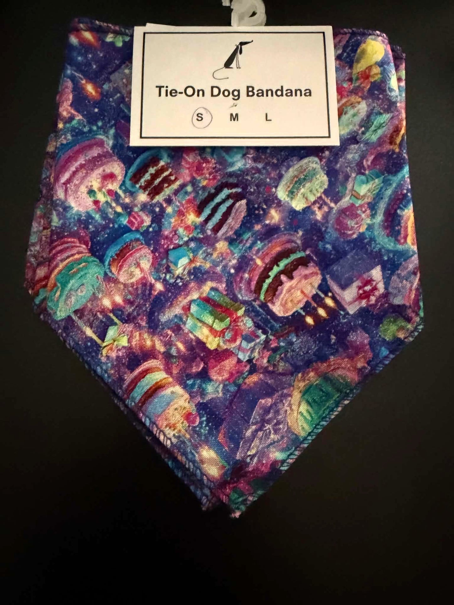 Birthday Dog Bandana – Colorful Tie‑On Pet Bandana for Dogs (Large)