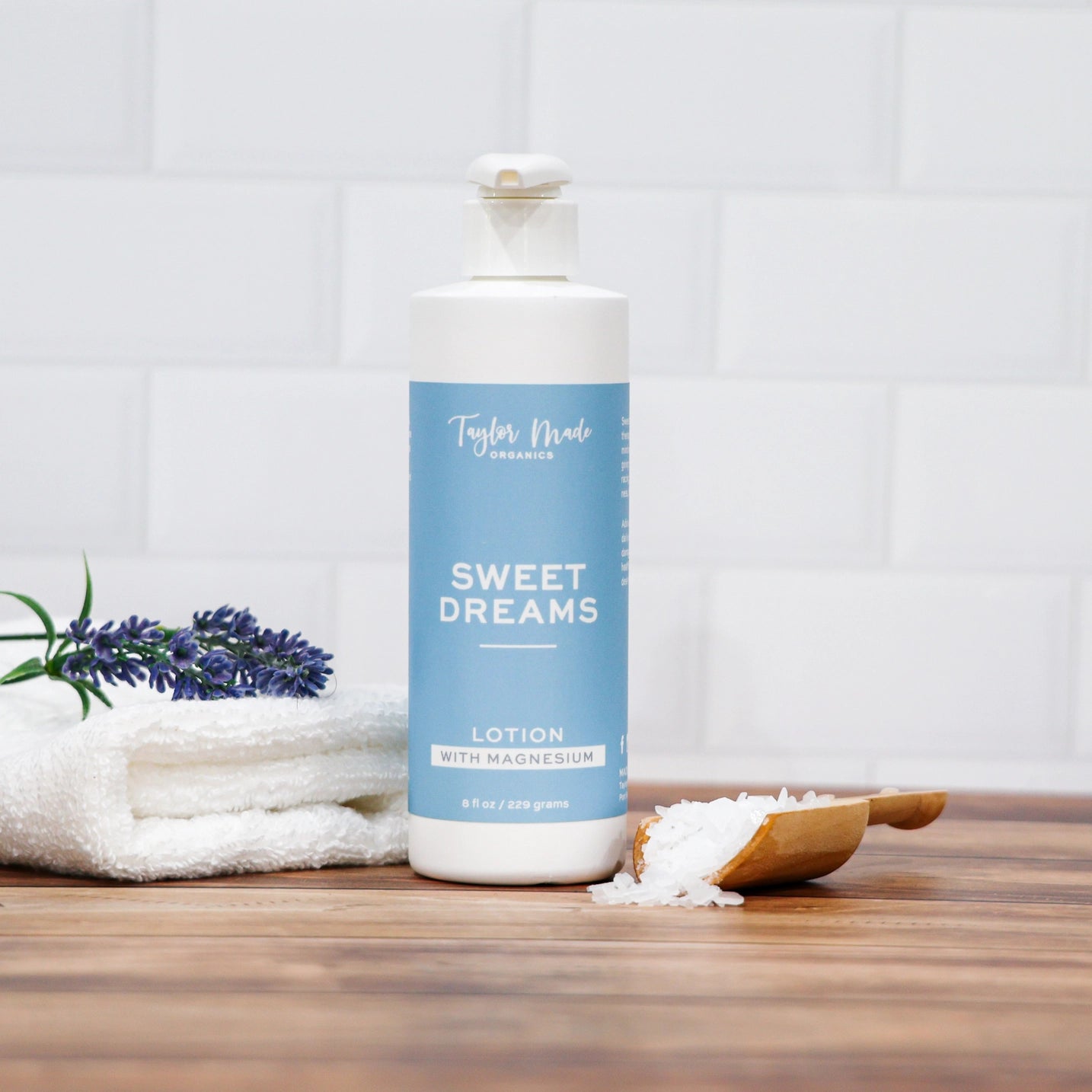 Sweet Dreams Organic Lotion + Magnesium – Lavender & Chamomile Sleep Blend (8 oz)