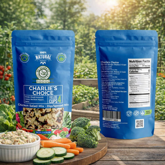 Charlie’s Choice Chicken Salad & Dip Mix – Almond, Onion & Pepper Blend • Gluten‑Free