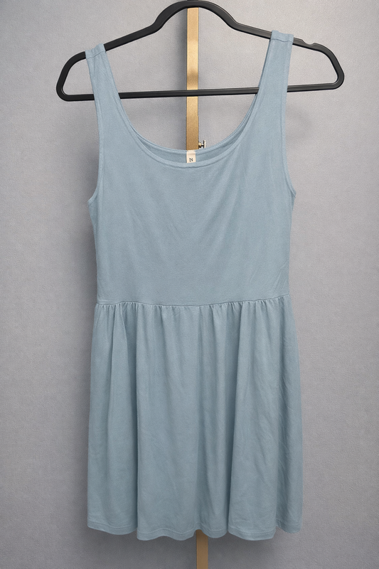 Zenana Women’s Dusty Blue Sleeveless Romper with Pockets – Size Large