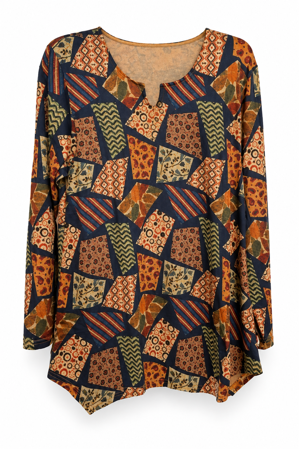 Yak & Yeti Women’s Patchwork Tunic Top – Medium