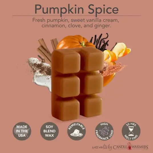 Vanilla Pumpkin Latte Soy Blend Wax Melts | Pumpkin, Brown Sugar & Vanilla | 2.5 oz