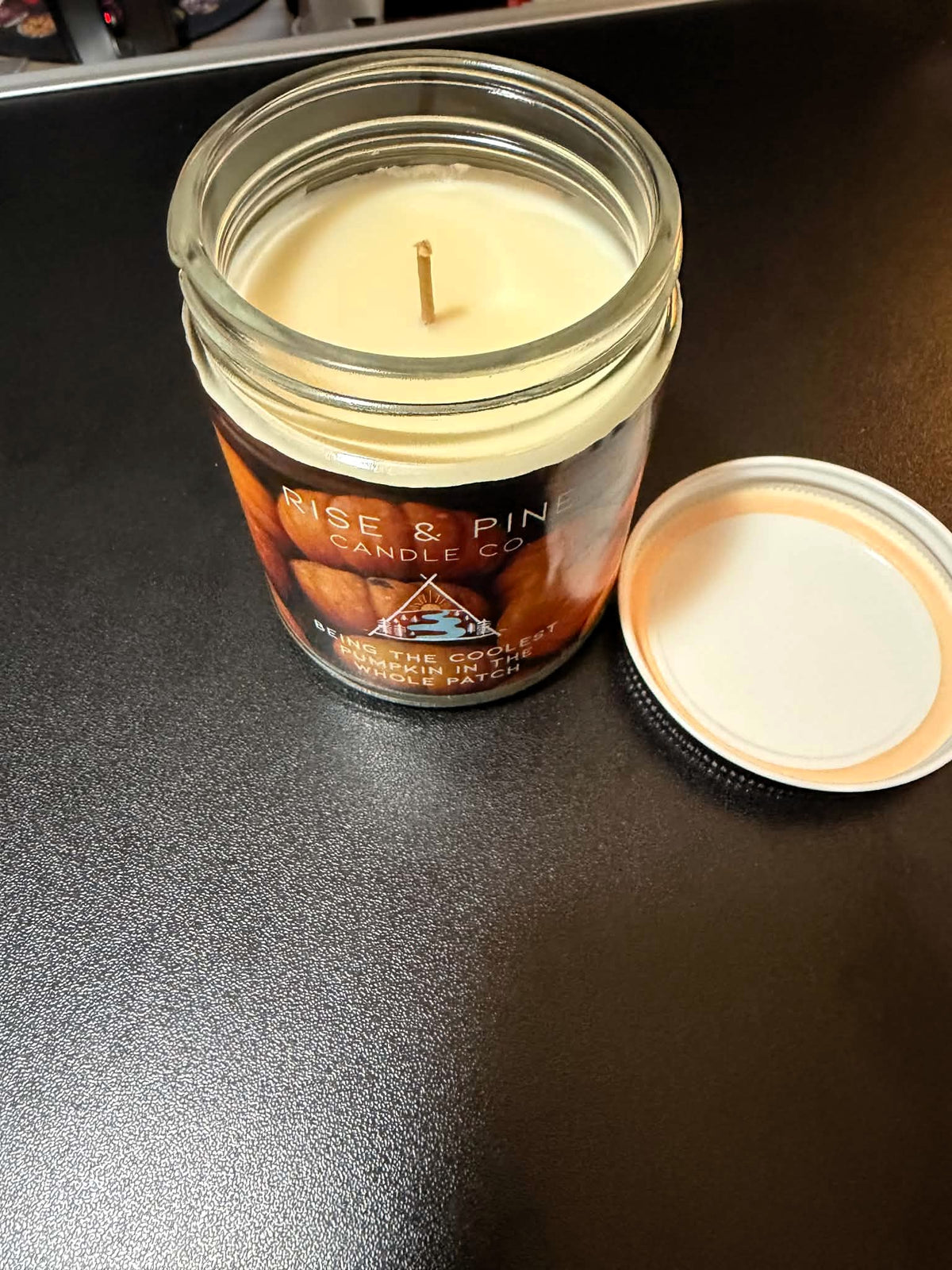 Fall Pumpkin 9 oz soy candle- Rise & Pine Candle Co