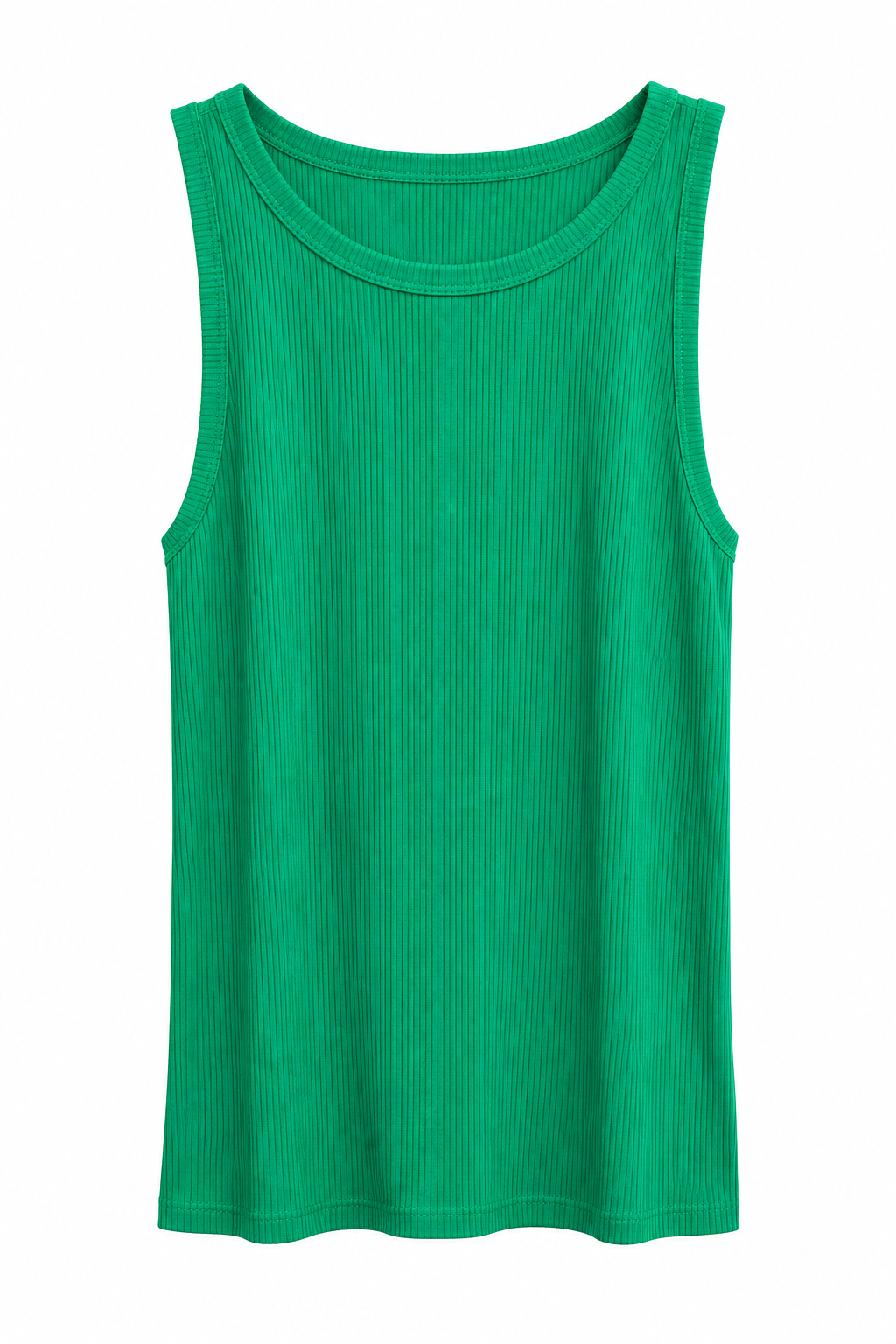 Zenana Women’s Kelly Green Ribbed Tank Top – XL