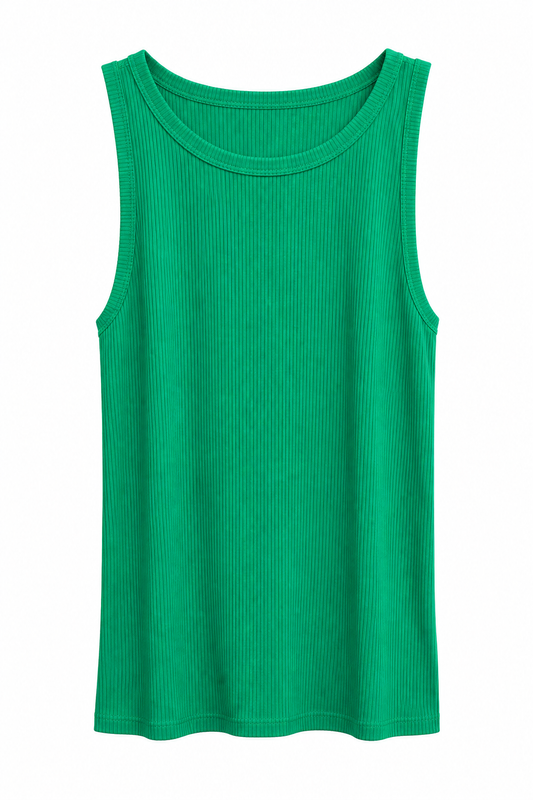 Zenana Women’s Kelly Green Ribbed Tank Top – XL
