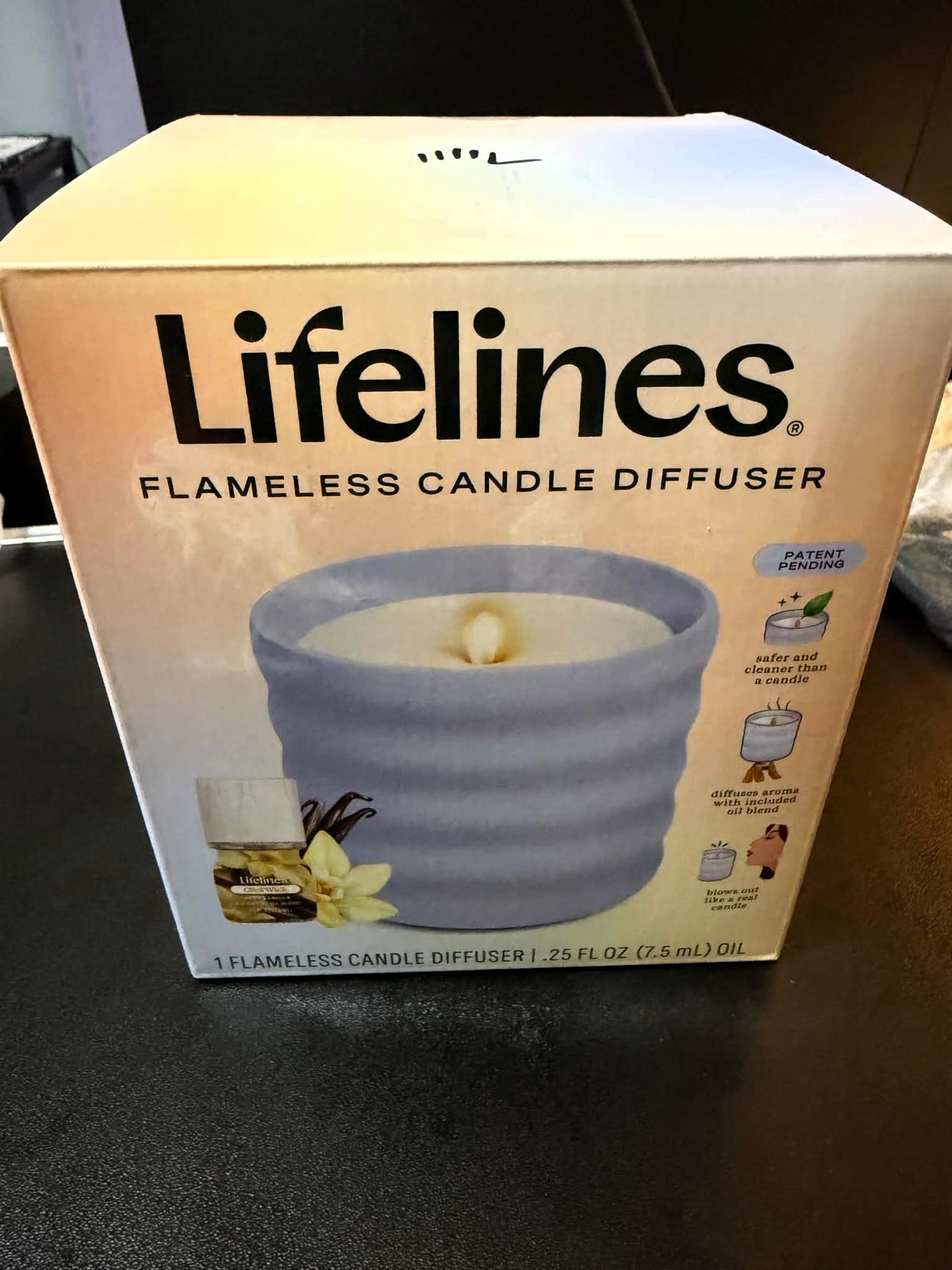 Flameless Candle Diffuser – Bubble Blue-Rechargeable Flameless Candle