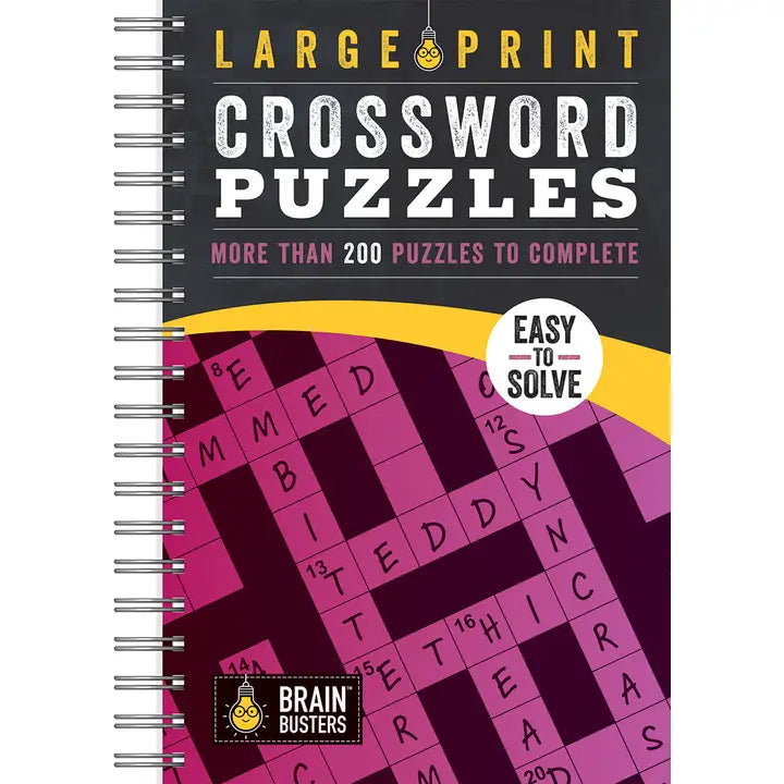 Large Print Crossword Puzzle Book | 200+ Easy-to-Solve Crossword Challenges