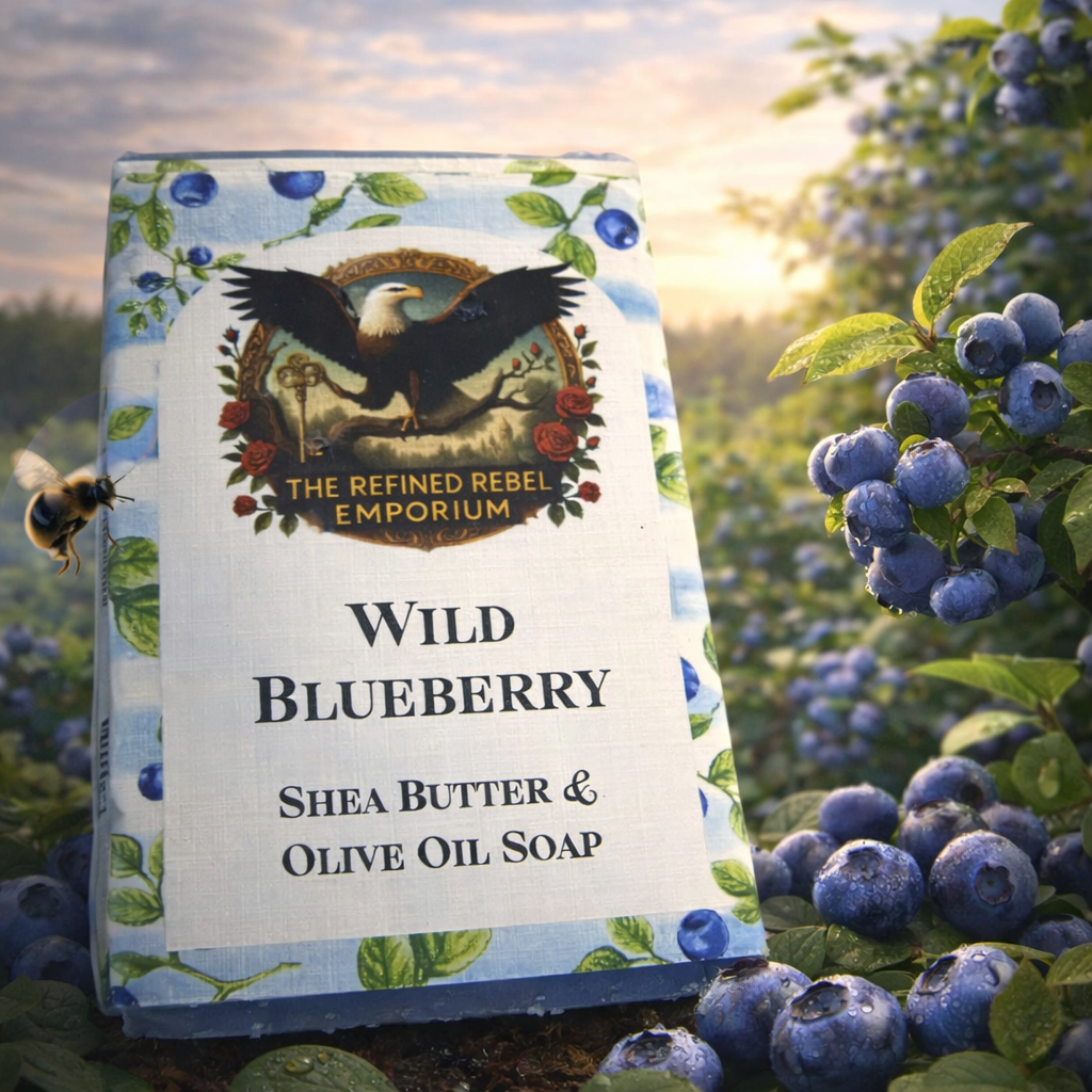 Wild Blueberry Shea Butter & Olive Oil Soap Bar – Handcrafted Vegan Soap